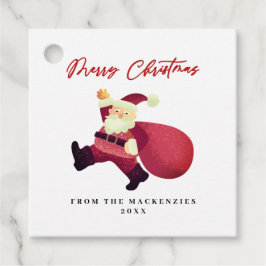 愛らしいメリークリスマスサンタ フェイバータグ