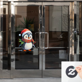 愛らしいメリークリスマスペンギンのショップ装飾 ウィンドウサイン