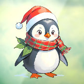 愛らしいメリークリスマスペンギンのショップ装飾 ウィンドウサイン (シート3)