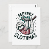 愛らしいメリースロートマス ポストカード (正面/裏面)