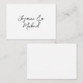 愛らしいモダンなカリグラフィー名前ウェディング ノートカード (正面/裏面)