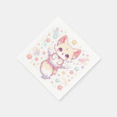 愛らしいモダンキツネベビーシャワー スタンダードカクテルナプキン (角)
