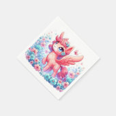 愛らしいモダンユニコーン赤ちゃんシャワー スタンダードカクテルナプキン (角)