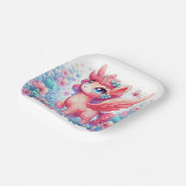 愛らしいモダンユニコーン赤ちゃんシャワー ペーパープレート (傾斜あり)