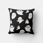 愛らしいモダン幽霊ブラック・ハロウィーン クッション (正面)