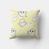 愛らしいモダン幽霊ライトイエローハロウィーン クッション (裏面)