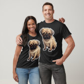 愛らしいモップス犬 Tシャツ (ユニセックス)