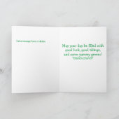 愛らしいモルモット聖パトリックの日 シーズンカード (内部)