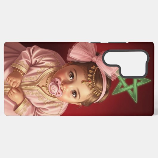 愛らしいモロッコの赤ちゃん女の子のパーソナライズされたPhoneCase Samsung Galaxyケース (裏面横)
