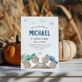 愛らしいモンスタートラックをテーマにした招待状 招待状