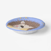 愛らしいヤマアラシ動物のペット漫画誕生日 ペーパーボウル (傾斜あり)