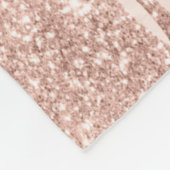 愛らしいユニコーンフローラバラ金ゴールドグリッタードリンク フリースブランケット (角)