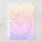 愛らしいユニコーンフローラレインボーガールバースデー 招待状 (裏面)