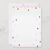 愛らしいユニコーンレインボースター誕生日招待状 招待状 (裏面)