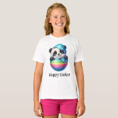 愛らしいユーモアのイースター赤ちゃんパンダ Tシャツ (正面フル)
