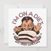愛らしいユーモア満載 ダイエット中だけどケーキは我慢できない (正面)