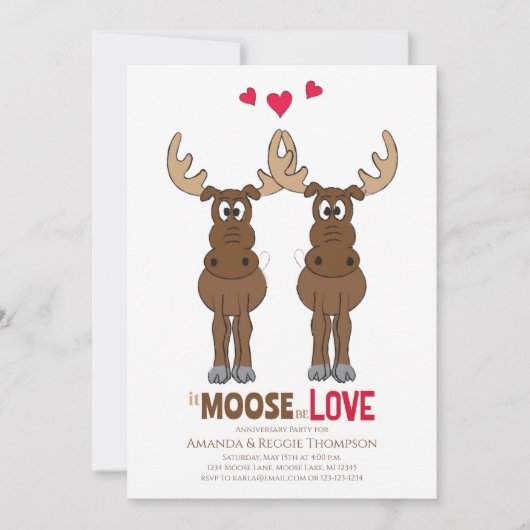 愛らしいユーモア 招待状 (正面)