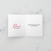 愛らしいヨーキーのバレンタイン シーズンカード (内部)