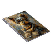 愛らしいヨークシャーテリア犬ゴーグルグラス163 ノートブック (右側)