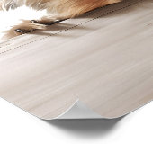 愛らしいヨークシャー・テリア撮影プリント ポスター (角)