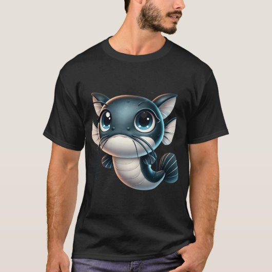 愛らしいヨーロッパオオナマズ Tシャツ (正面)