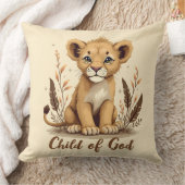 愛らしいライオンクブクリスチャンアートフェイズ引用文 クッション (ブランケット)