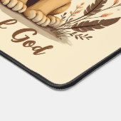 愛らしいライオンクブクリスチャンアートフェイズ引用文 デスクマット (コーナー)