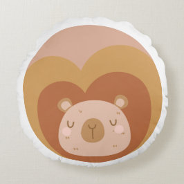 愛らしいライオン – かわいい柔らかい動物円枕 ラウンドクッション
