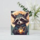 愛らしいラクーンと魔法のポーション ポストカード (スタンド正面)