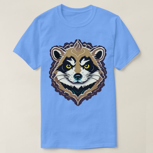 愛らしいラクーン漫画カメオ6 Tシャツ (デザイン正面)