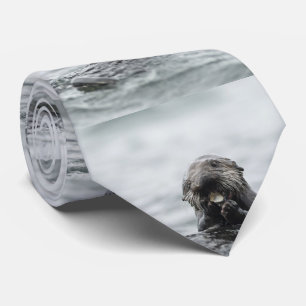 愛らしいラッコ ネクタイ