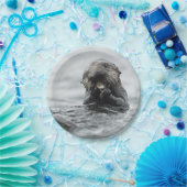 愛らしいラッコ ペーパープレート (パーティー)