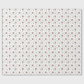 愛らしいリスと森の果実のパターン ラッピングペーパー (フラット)