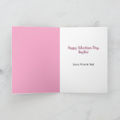 愛らしいリスのバレンタインピンクバレエツツハート シーズンカード (内部)