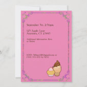 愛らしいリス誕生日カスタマイズ可能なパーティー 招待状 (裏面)