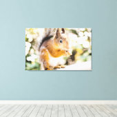 愛らしいリス キャンバスプリント (インサイチュ (ウッドフロア))