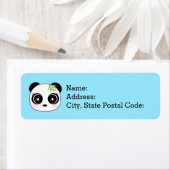 愛らしいリトルパンダ顔 ラベル (インサイチュ)