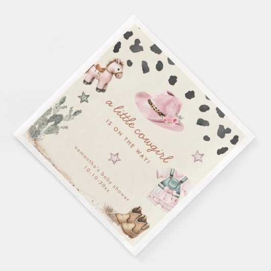 愛らしいリトル女性のカーボーイは途中の女の子の赤ちゃんシャワー (コーナー)