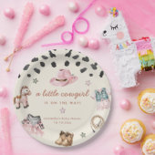 愛らしいリトル女性のカーボーイは途中の女の子の赤ちゃんシャワー ペーパープレート (パーティー)