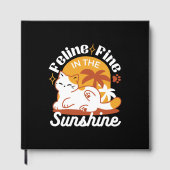 愛らしいリラックス猫のサンシャイン – Summer Pet ゲストブック (正面)