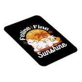 愛らしいリラックス猫のサンシャイン – Summer Pet マグネット (右側)