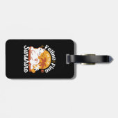 愛らしいリラックス猫のサンシャイン – Summer Pet ラゲッジタグ (裏面横)