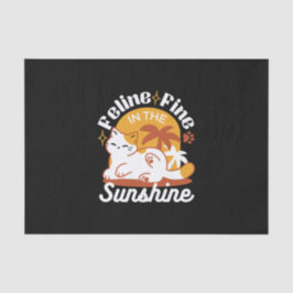 愛らしいリラックス猫のサンシャイン – Summer Pet 薄葉紙