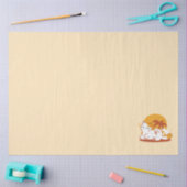 愛らしいリラックス猫のサンシャイン – Summer Pet 薄葉紙 (クラフト)