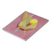 愛らしいルティーノインディアンリングネックパレーオンピンク ノートパッド (回転)