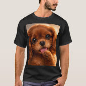 愛らしいルビー キャバリア スパニエル Tシャツ (正面)