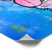 愛らしいレインボーウォーターカラーコルギ ポスター (角)