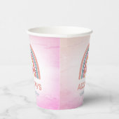 愛らしいレインボーガールズバースデーパーティー紙カップ 紙コップ (右)