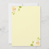 愛らしいレインボーユニコーンイエローフローラベビーシャワー 招待状 (裏面)