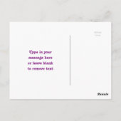 愛らしいレズビアンペンギンツブライドハート帽子 ポストカード (裏面)